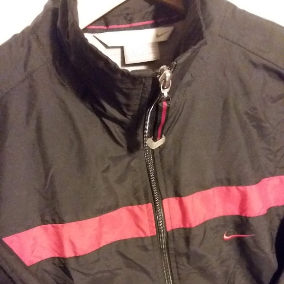 Nike Other - Nike Men's Full Zip Windbreaker Black/Red Sz Med